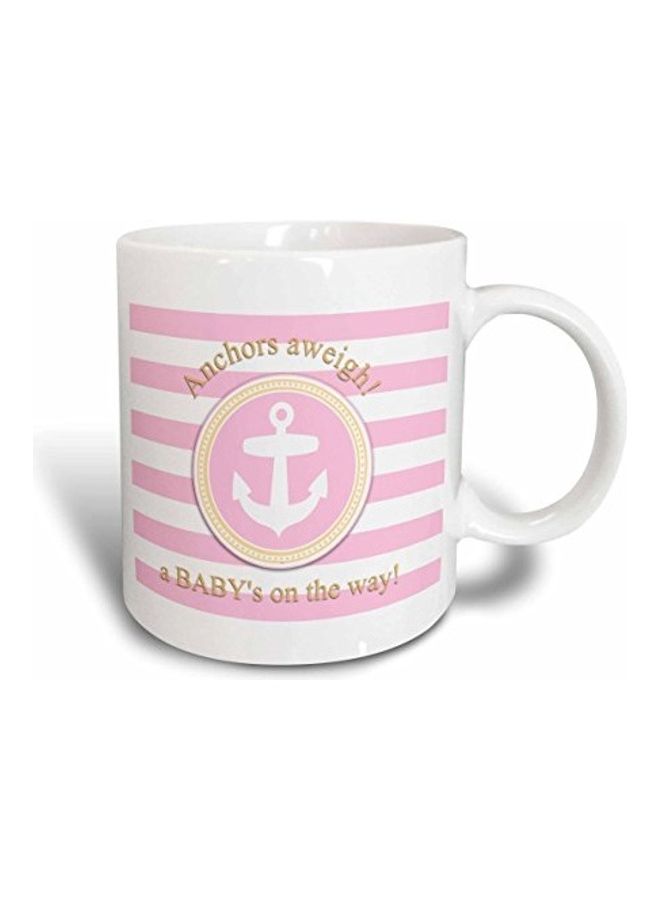 3Dروز مج من السيراميك مطبوع عليه صورة فتاة بحرية بلون وردي مناسب لحفلات استقبال المولود الجديد متعدد الألوان - Image 1