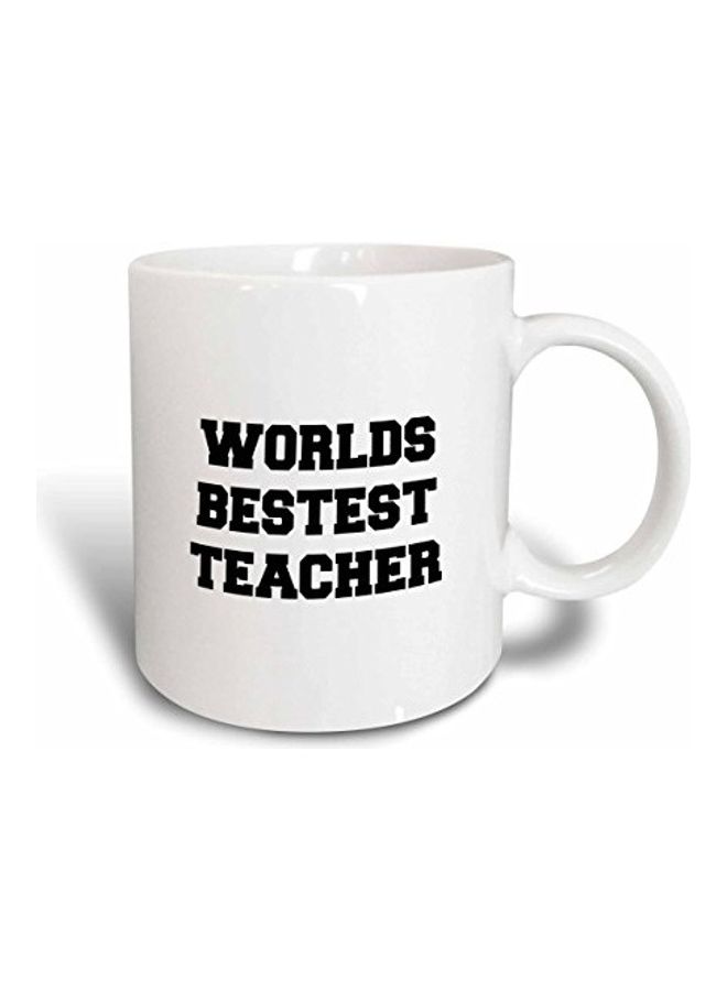 3Dروز مج من السيراميك بطبعة أبيض/ أسود