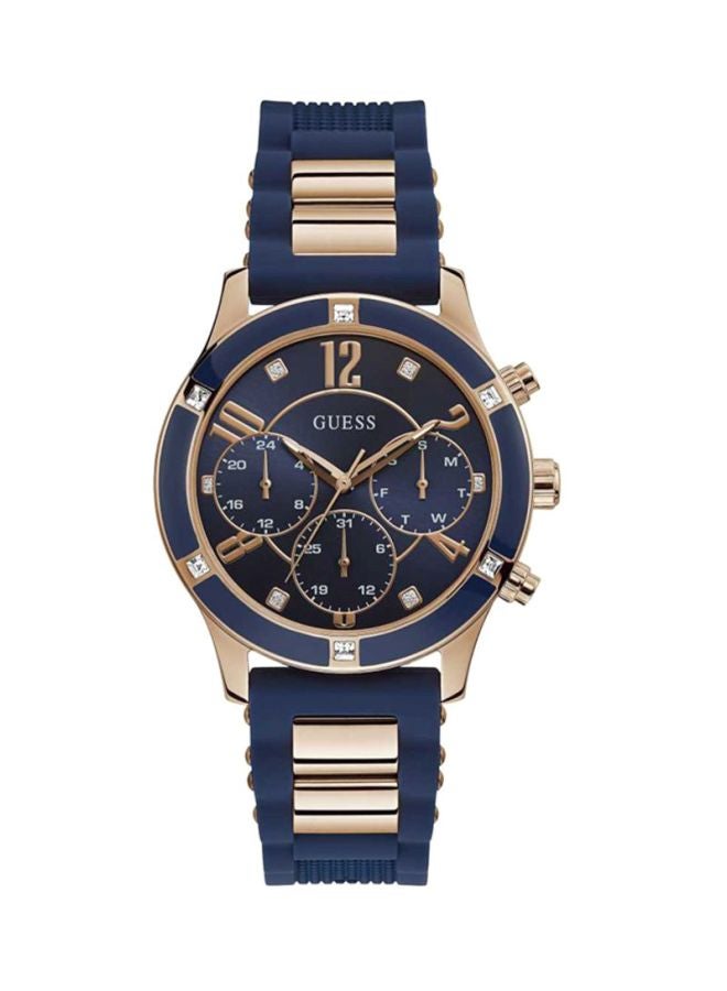 GUESS Women's Water Resistant Analog Watch W1234L4 - 42 mm - Blue/Gold - Image 1