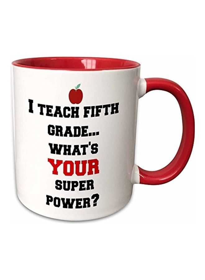 3DROSE Ceramic Printed Mug Red/White/Black