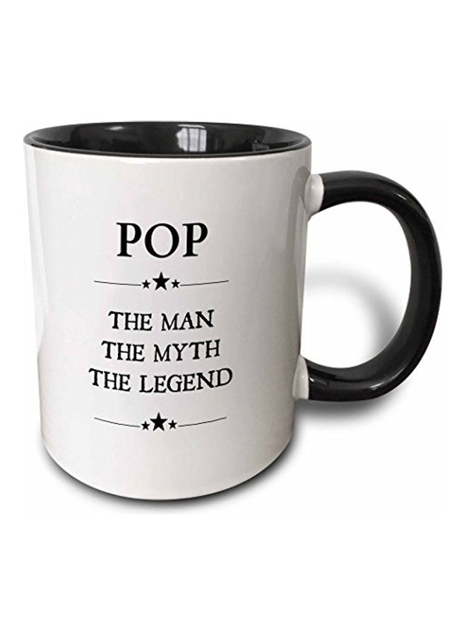 3Dروز مج بوب مطبوع عليه عبارة "Pop The Man The Myth The Legend" متعدد الألوان 