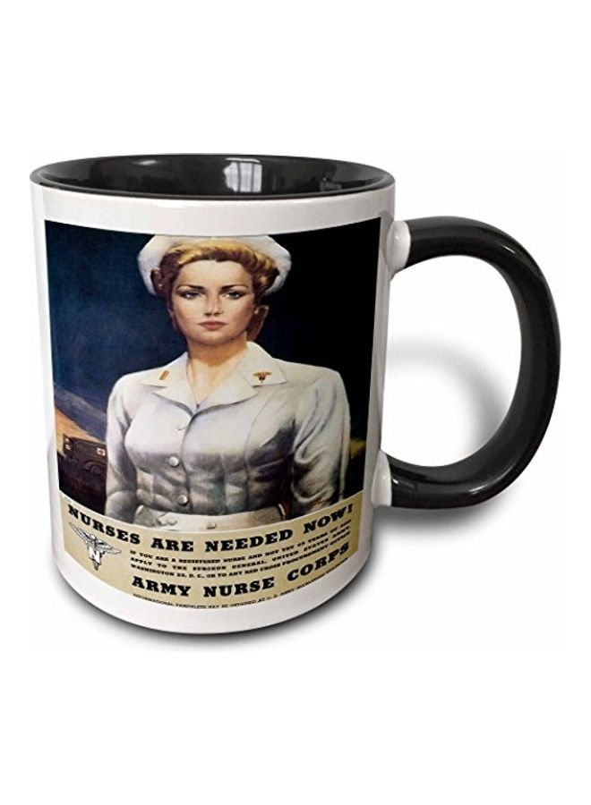 3DROSE Vintage Needed Now Army Nurse Corps Recruiting Poster Mug Multicolour