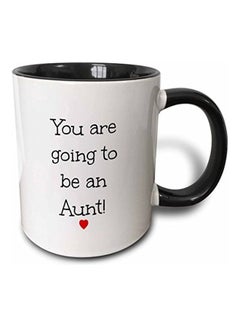 3DROSE You Are Going To Be An Aunt Printed Mug White/Black 