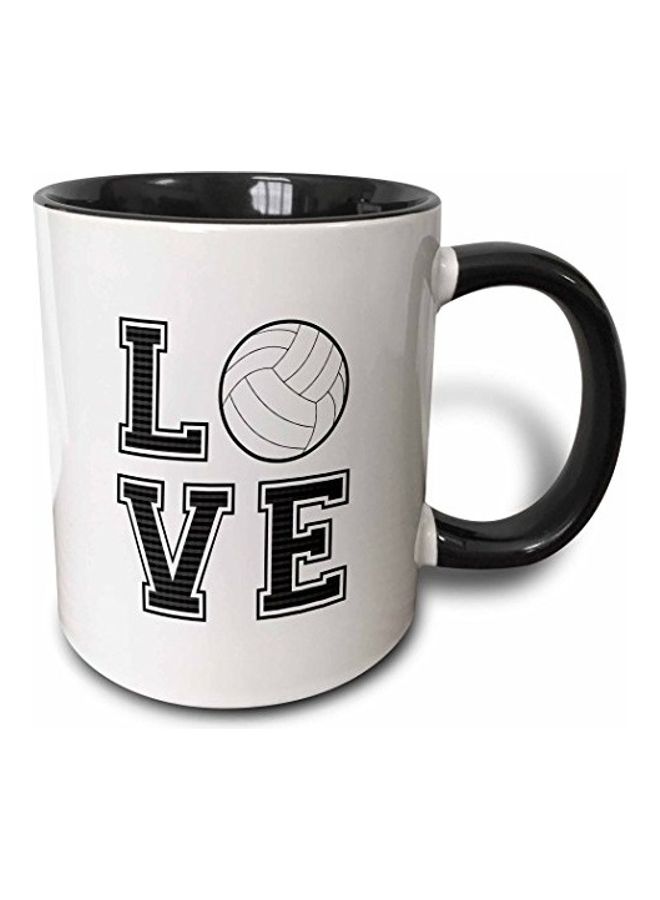 3DROSE 3D Painted Coffee Mug White/Black