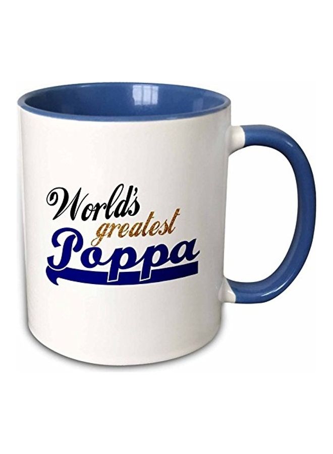 3DROSE 3D Printed Coffee Mug Blue/Gold/white