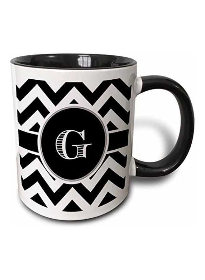 3DROSE 3D Painted Coffee Mug Black/White