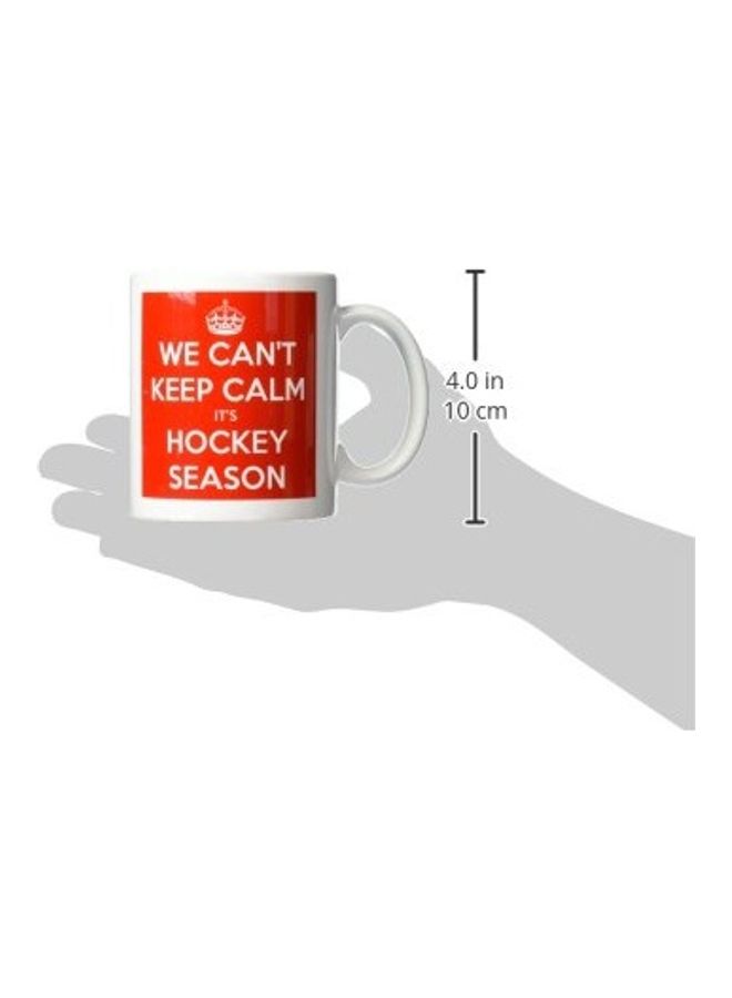 3Dروز مج قهوة بطبعة رسمة ثلاثية الأبعاد أحمر/أبيض - Image 2