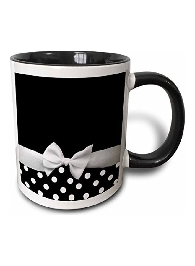3DROSE Classic Elegance  Two Tone Black Mug Multicolour 