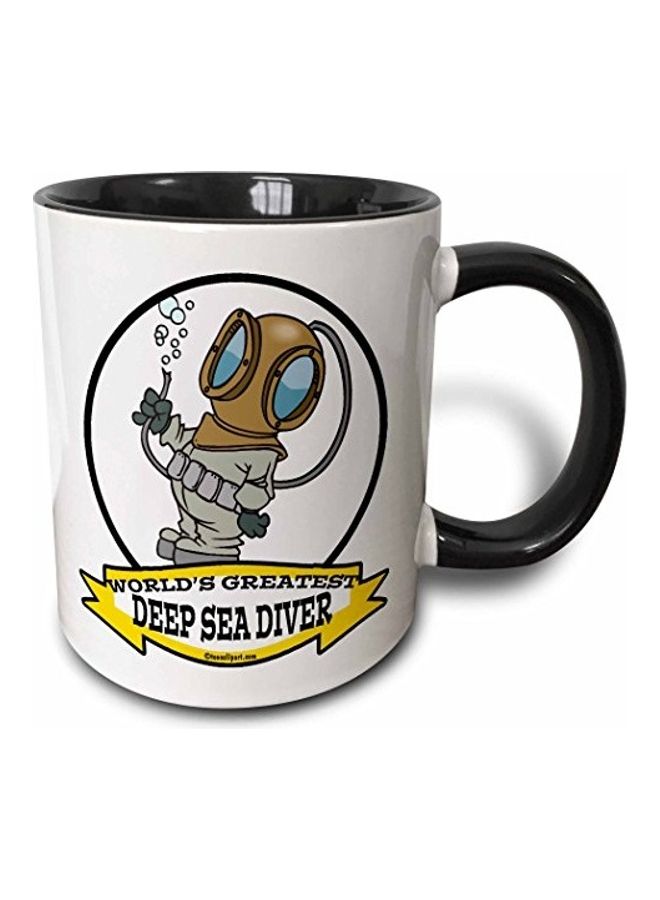 مج من السيراميك بطبعة متعدد الألوان