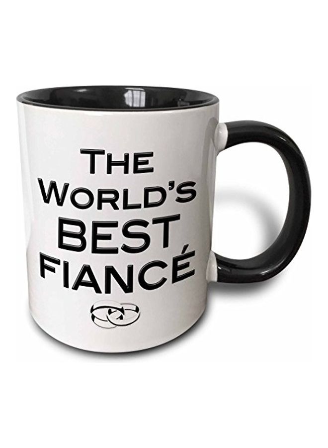 3Dروز مج قهوة بطبعة رسمة ثلاثية الأبعاد أبيض/ أسود