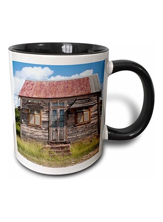 3DROSE A Chattel House On Barbados Two Tone Mug Black/White