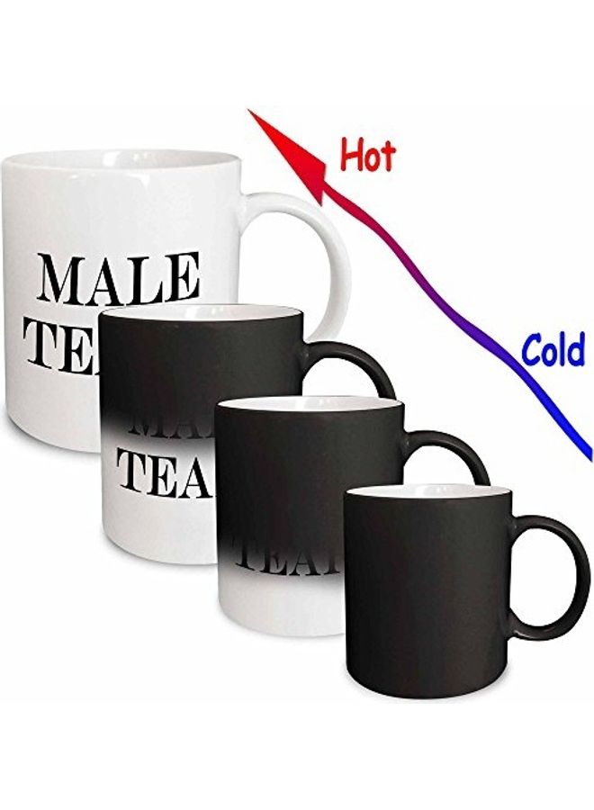 3DROSE Male Tears Printed Magic Transforming Mug White/Black - Image 2