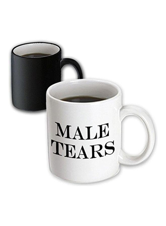 3DROSE Male Tears Printed Magic Transforming Mug White/Black - Image 3