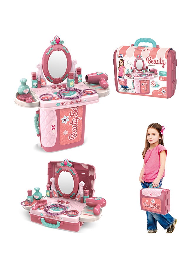 XIONG CHENG Lightweight Compact Pretend Beauty Dresser Vanity Makeup Play Set For Girls  - Image 2