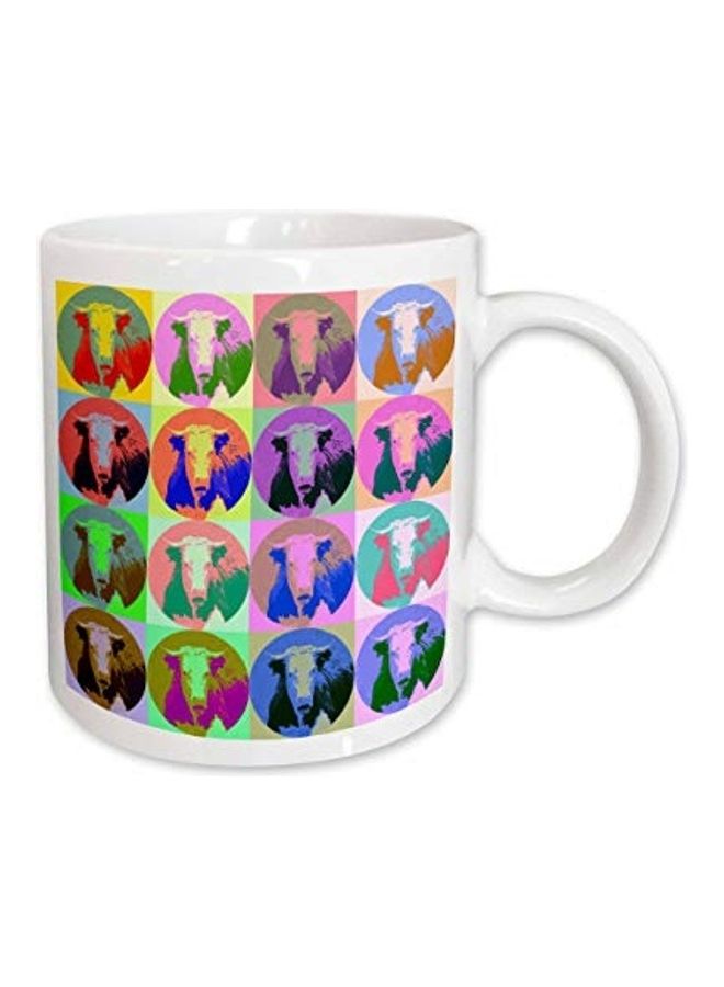 3DROSE Cartoon Cow Pop Art Mug Multicolor  - Image 1