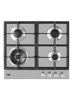Beko Built-in Gas Hob 4 Burners Stainless Steel 60cm HIAW64225SX Silver 