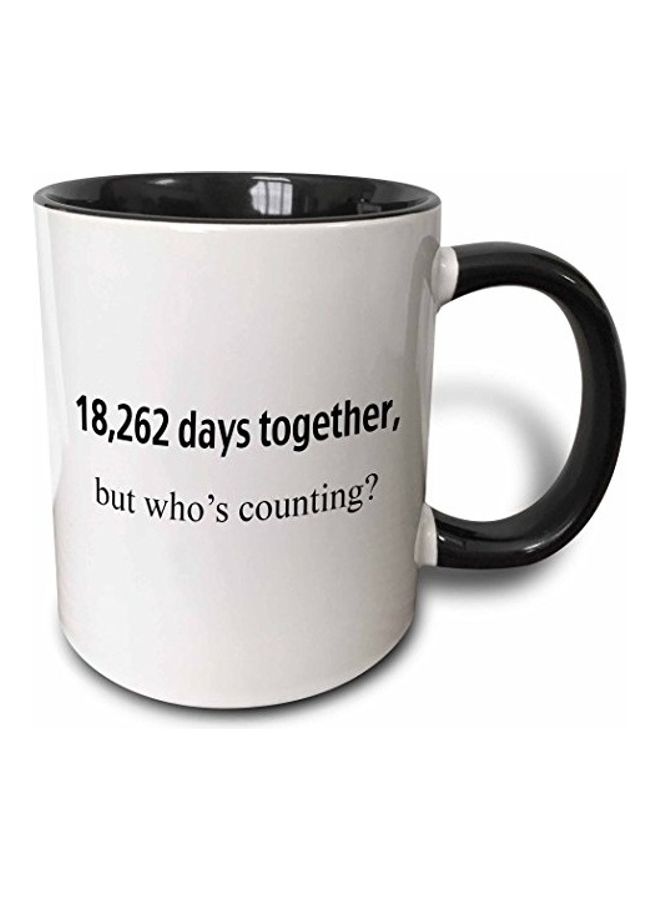3DROSE Happy Anniversary-18 262 Days Together  But Who's Counting Mug Black