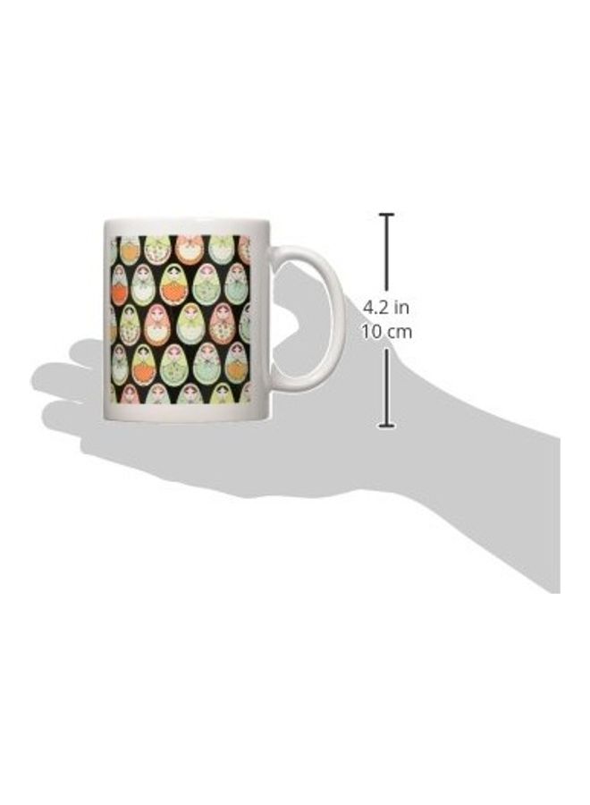3DROSE Nesting Dolls Print Ceramic Mug Multicolour - Image 2