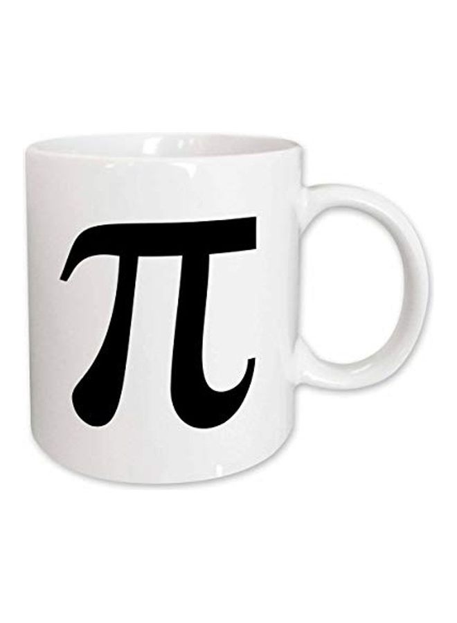 3DROSE Pi Symbol Math Sign Mug White/Black