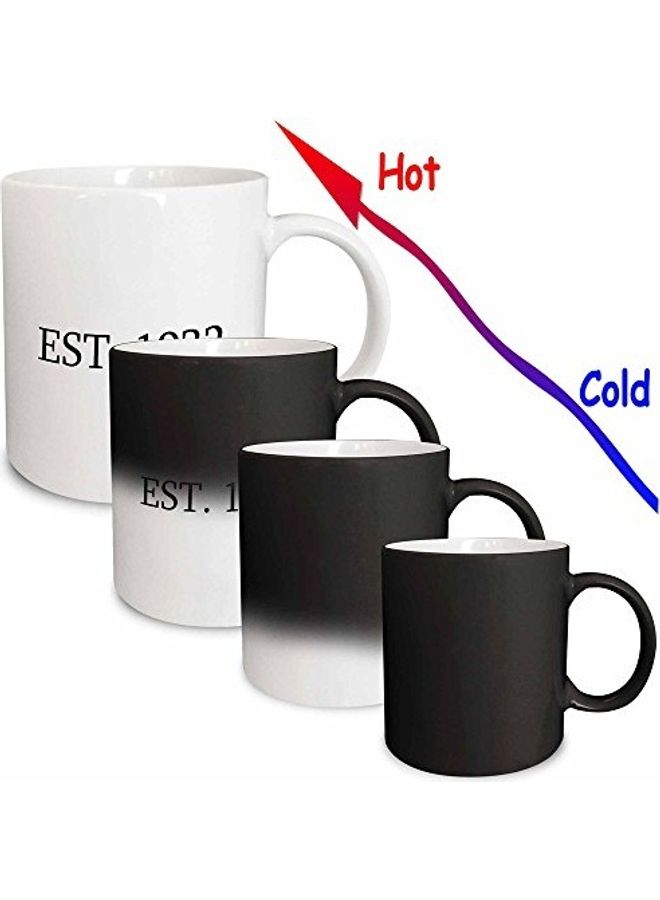 3DROSE Established in 1932 - Color Transforming Mug Black/White - Image 3