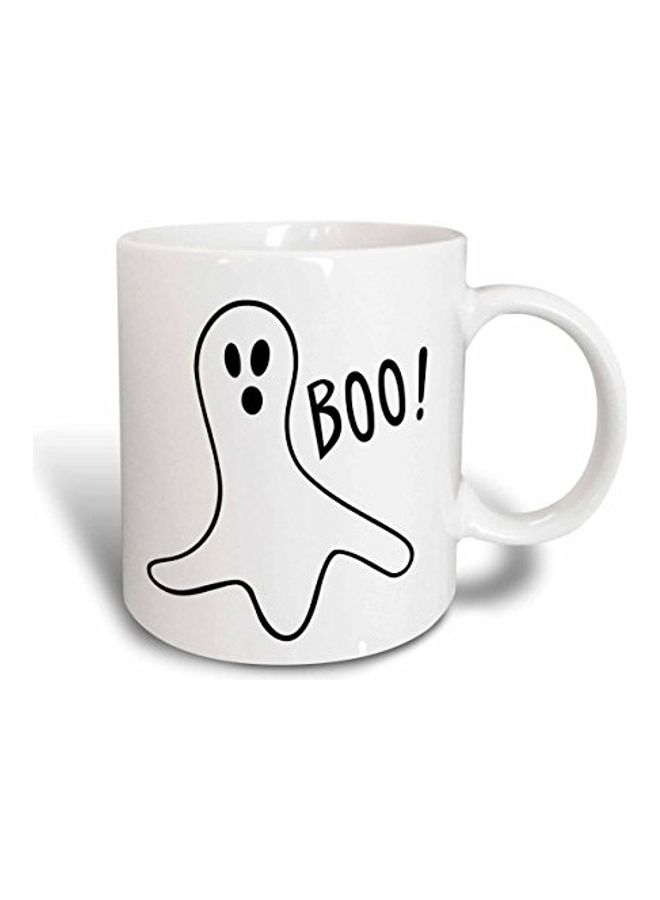 3DROSE Halloween Boo Ghost Ceramic Mug Multicolour 