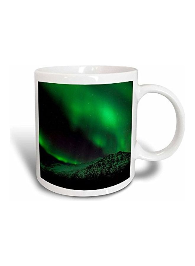 3DROSE 3D Painted Coffee Mug Green/Black/White