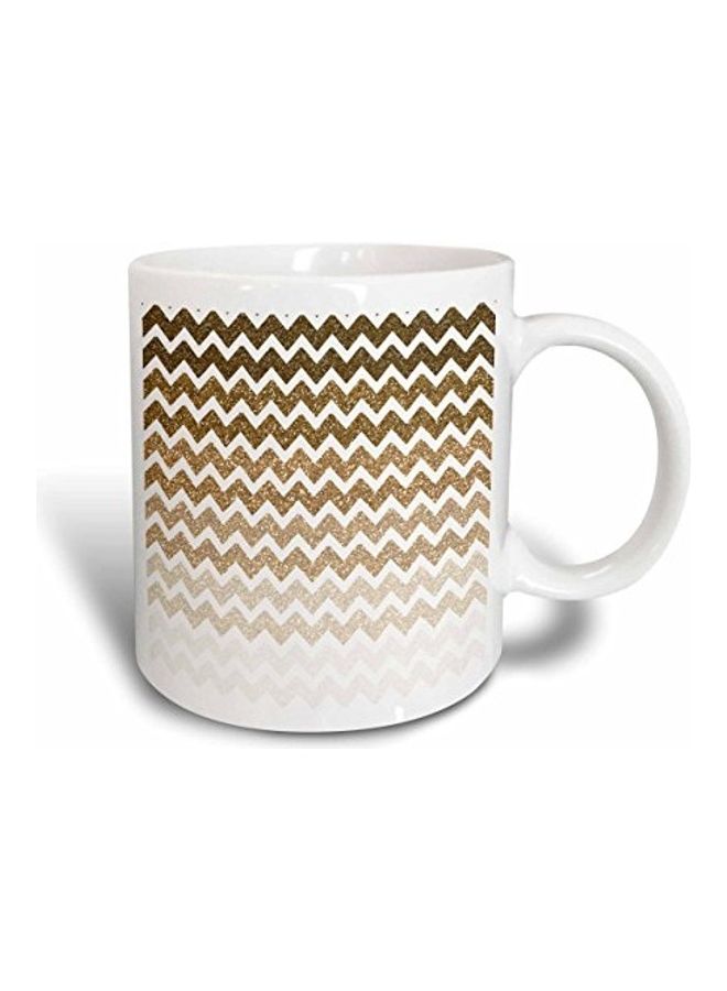 3DROSE Printed Ceamic Mug White/Brown/Beige