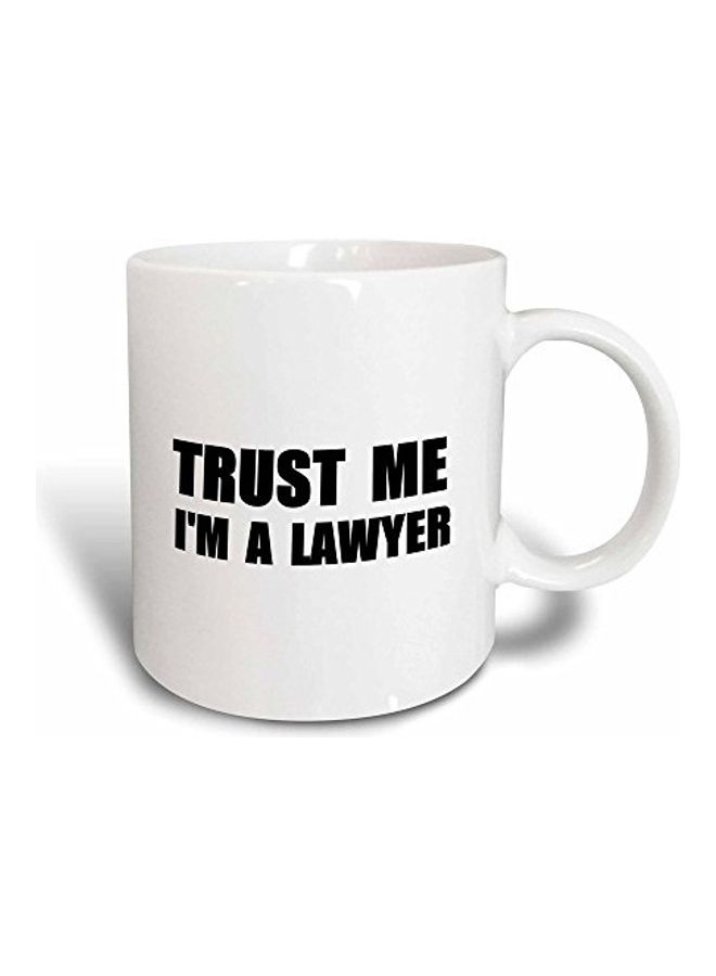 3DROSE Trust Me I'm A Lawyer Printed Mug White/Black - Image 1