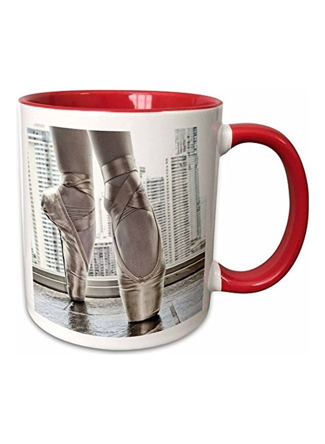 3DROSE Ballerina In Pointe Shoes Mug Multicolour