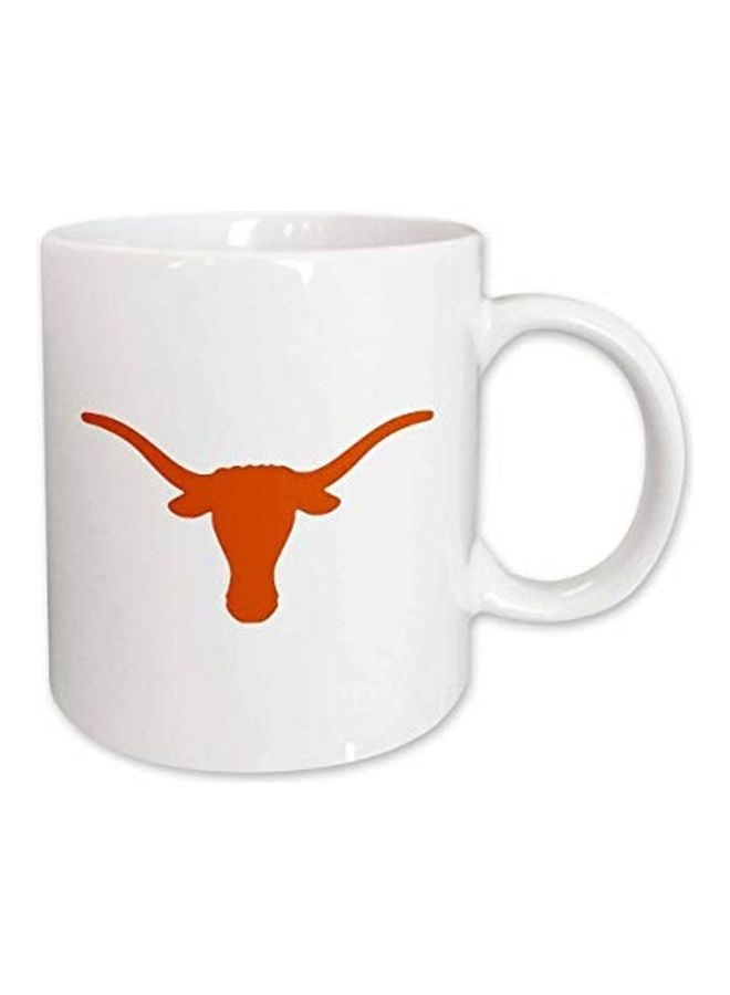 3DROSE 3D Painted Coffee Mug Orange/White