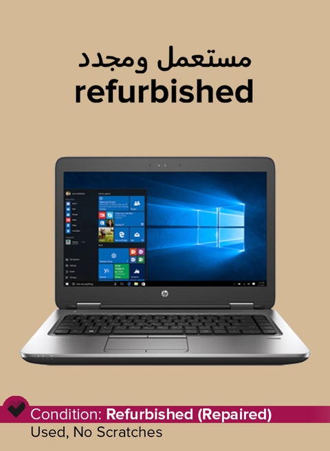 Refurbished - ProBook 640 G2 (2016) With 14-Inch Display, Core i5 Processor/6th Gen/8GB RAM/256GB SSD/Intel Integrated Sharing Graphics Black-silver English/Arabic Black-silver English/Arabic Black-silver