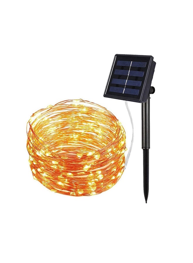 شريط إضاءة بسلك نحاسي وبتصميم خيالي، مكون من 100 مصباح LED أصفر 100سم - Image 1