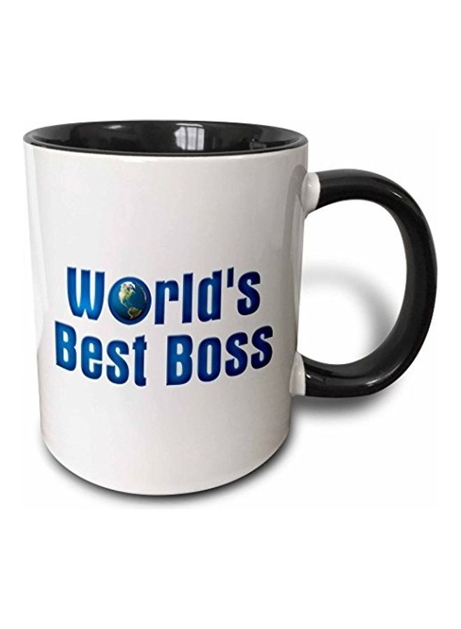 "مج بلونين مطبوع عليه عبارة "Worlds Best Boss" متعدد الألوان 11 oz