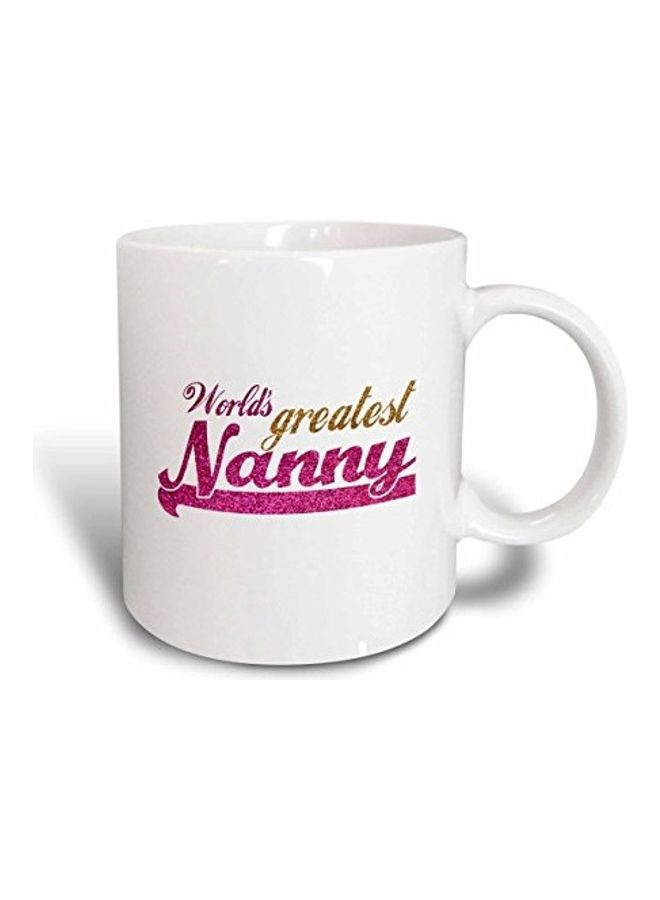 3Dروز مج بطبعة عبارة "Worlds Greatest Nanny" متعدد الألوان