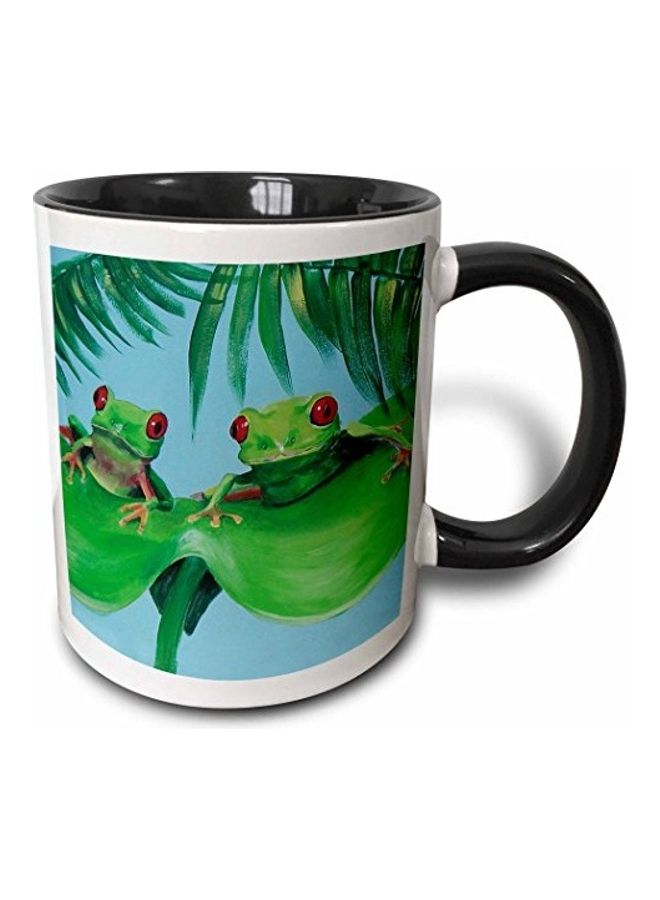 3DROSE Two Tone Black Mug Multicolour