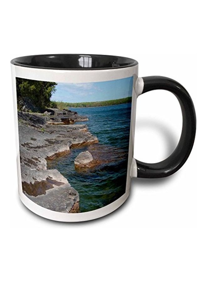 مج من السيراميك بطبعة متعدد الألوان