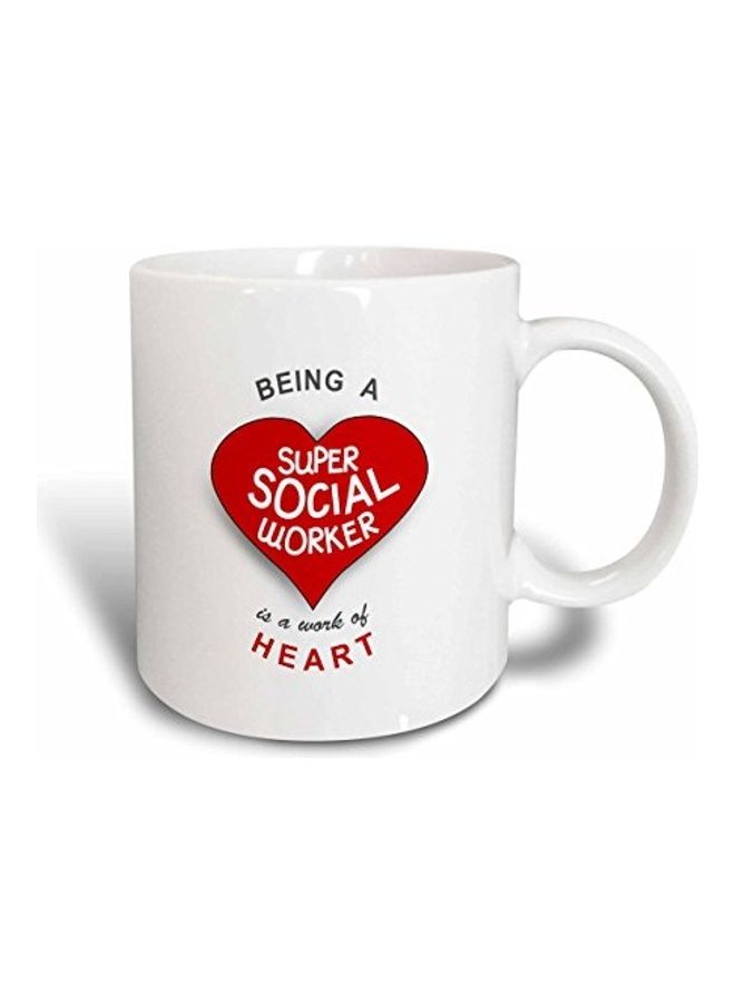 3Dروز مج من السيراميك بطبعة أحمر/أبيض - Image 1