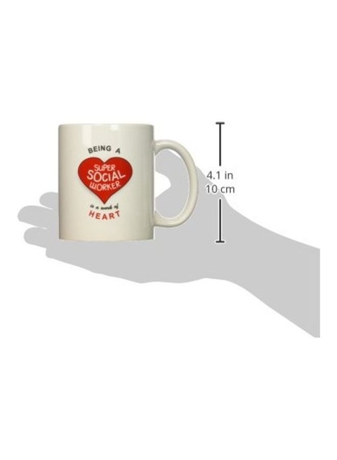 3Dروز مج من السيراميك بطبعة أحمر/أبيض - Image 2