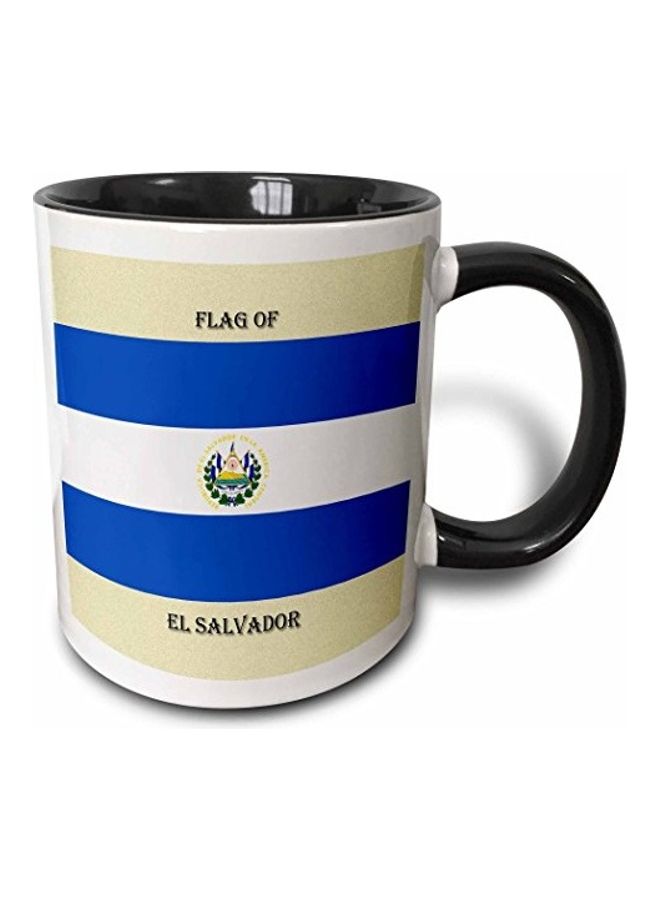 3DROSE Flag Of El Salvador Two Tone Mug Multicolour