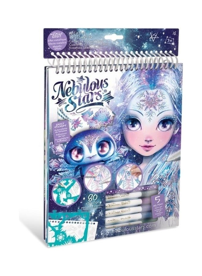 نيبولوس ستارز مجموعة عدة الرسم الإبداعية مع كراسة رسم آيسيانا زينتانجل بتصميم هندسي متعدد الألوان - Image 1