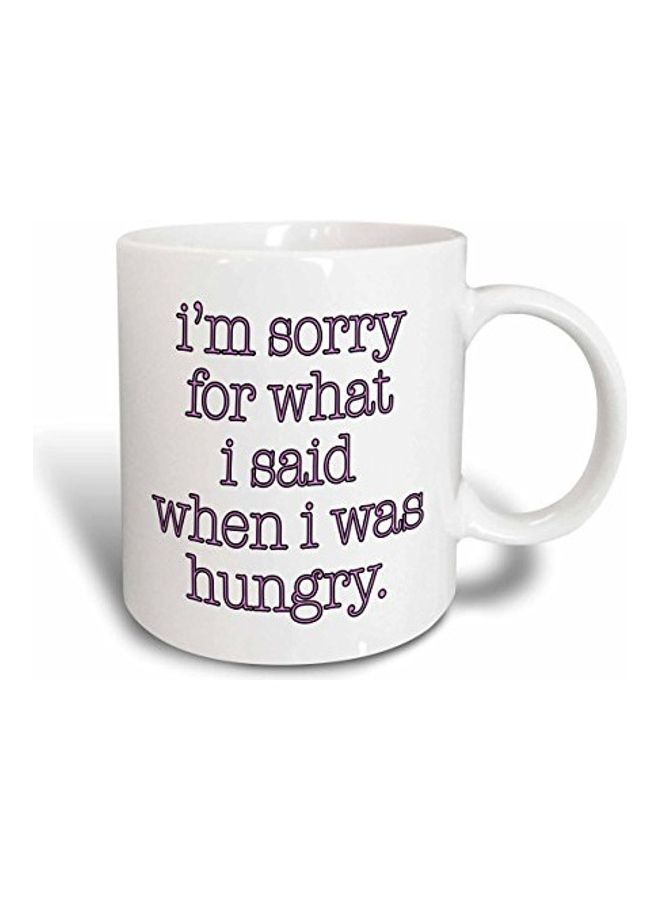 3Dروز مج من السيراميك بطبعة أبيض - Image 1