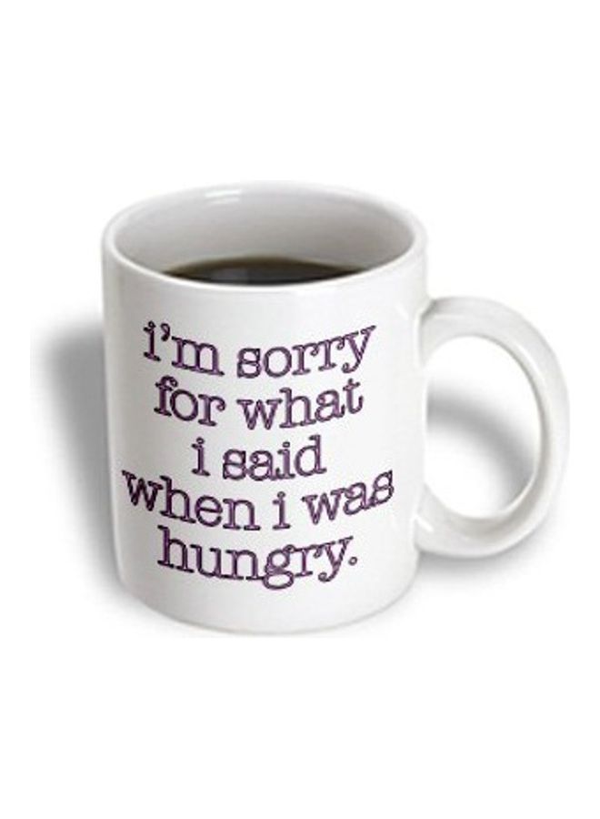 3Dروز مج من السيراميك بطبعة أبيض - Image 2