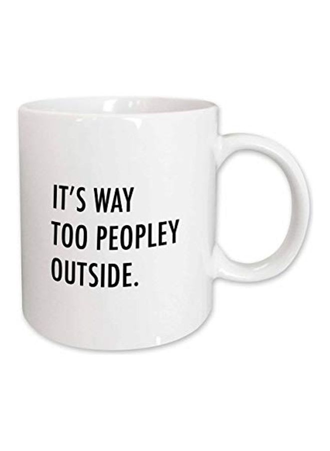 3Dروز مج من السيراميك أبيض/ أسود