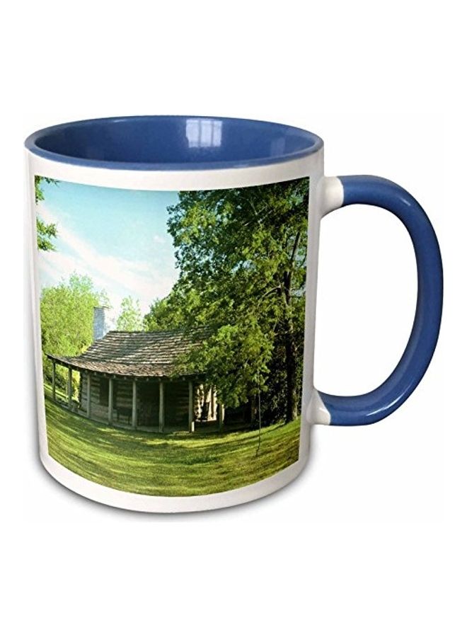 Old West Log Cabin Mug Multicolour