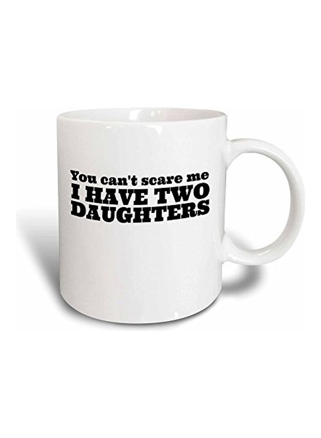 3Dروز مج من السيراميك بطبعة أسود/ أبيض