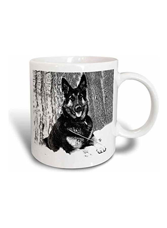 3Dروز مج برسمة كلب الراعي الألماني متعدد الألوان