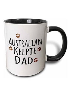 Australian Kelpie Dog Printed Mug Black/White