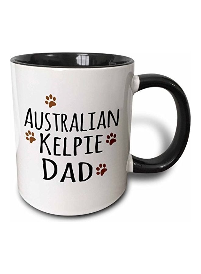 3DROSE - Australian Kelpie Dog Printed Mug Black/White - Image 1