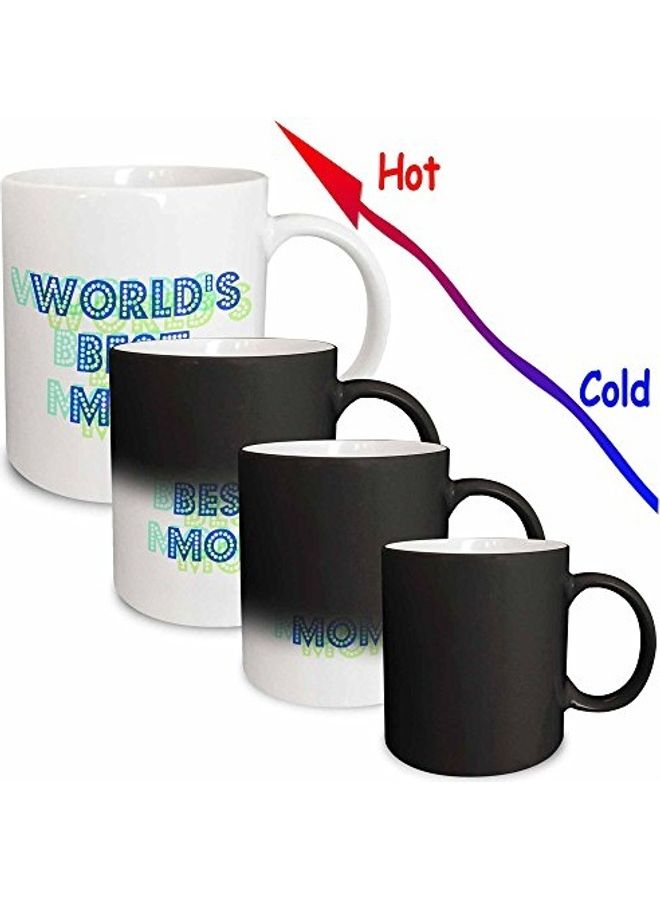 3Dروز مج سحري قابل للتحويل بتصميم فني لطيف أبيض/أزرق - Image 2