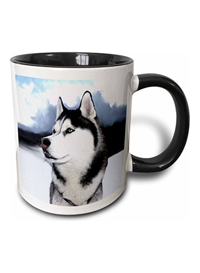 3dRose Siberian Husky Two Tone Mug Multicolour